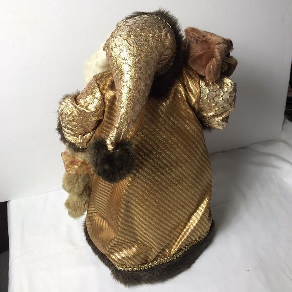 Roman Inc. Gold and Red Attire Vintage Santa Table/Tree Topper and Attached Toys - Picture 2 of 8